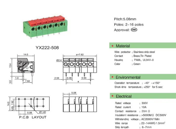 Connector component for electronic circuits