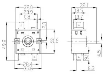 Diode component for electronic circuits