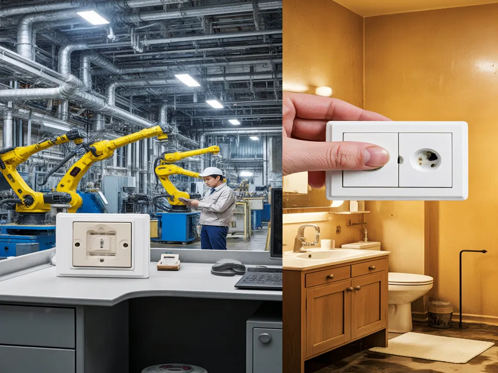Push button switches used in industrial and home settings