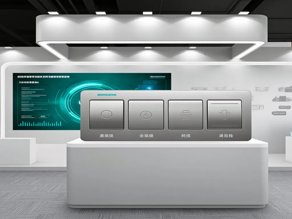 Sleek design of push button light switches in a modern setting