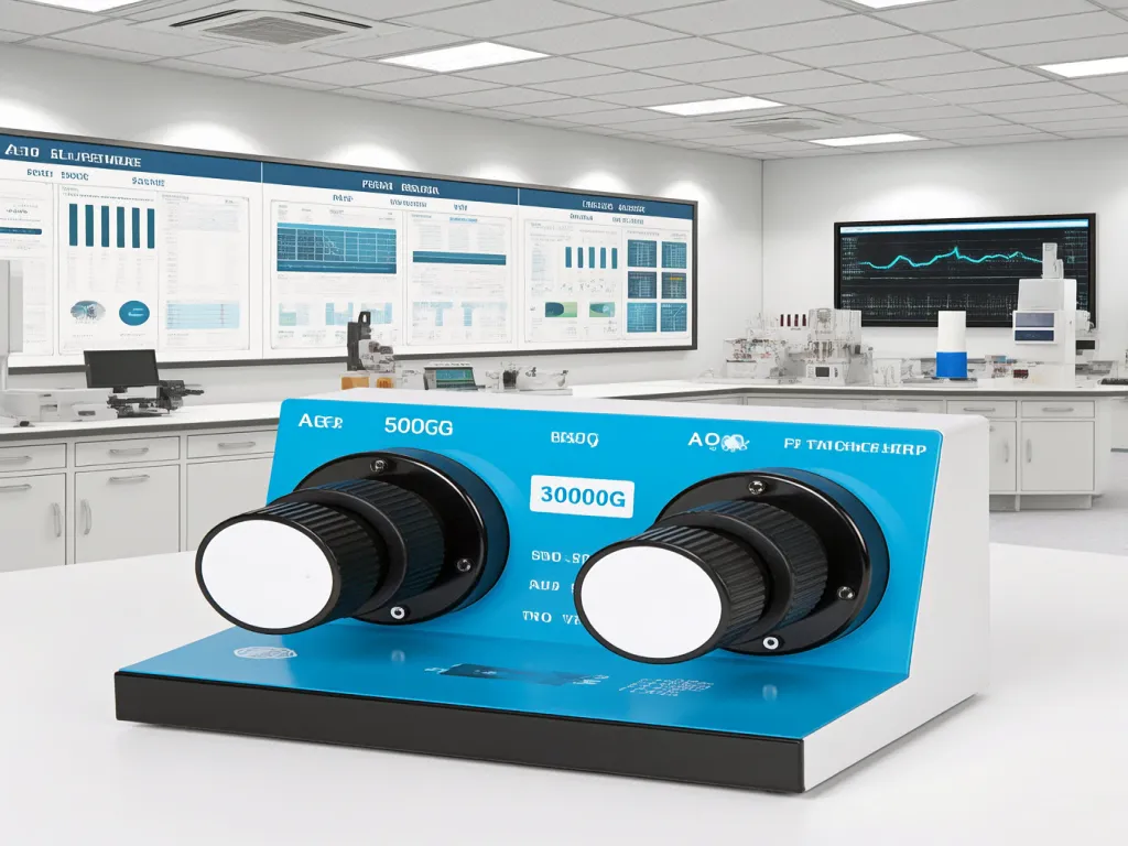 Testing equipment displaying specifications for a four position rotary switch