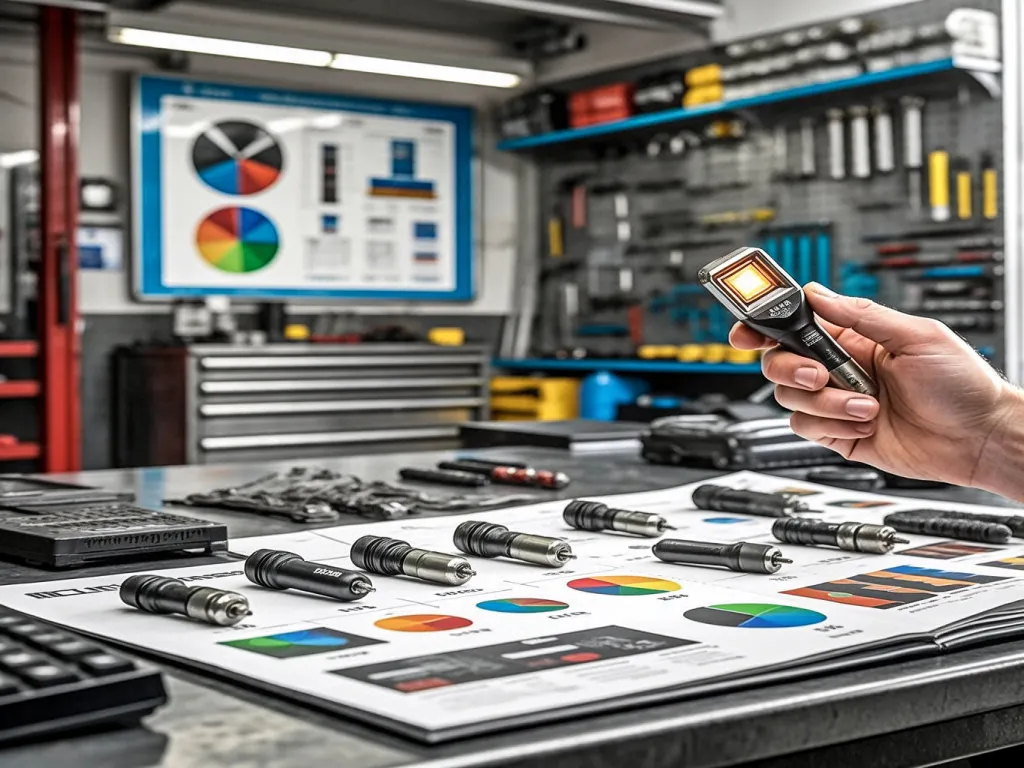 Handheld device testing engine indicator light
