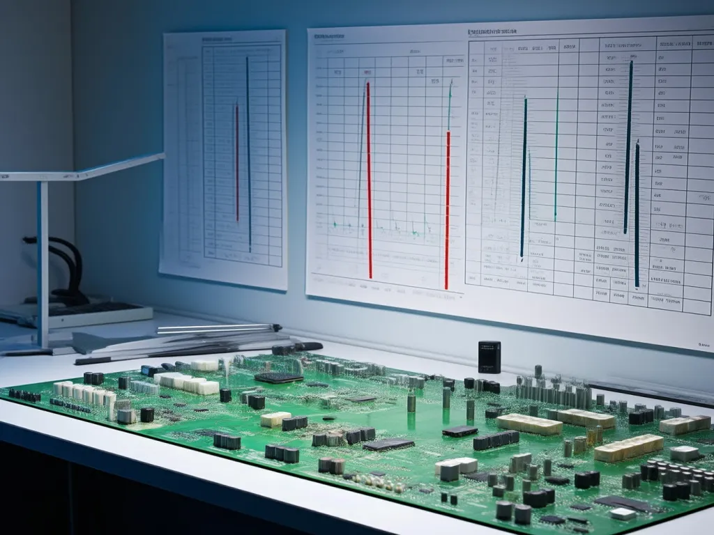 Electronic components featuring LED indicator lights
