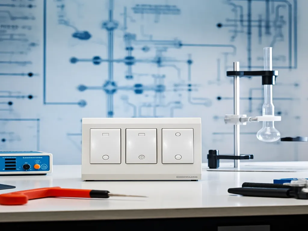 Electronic switch button push setup