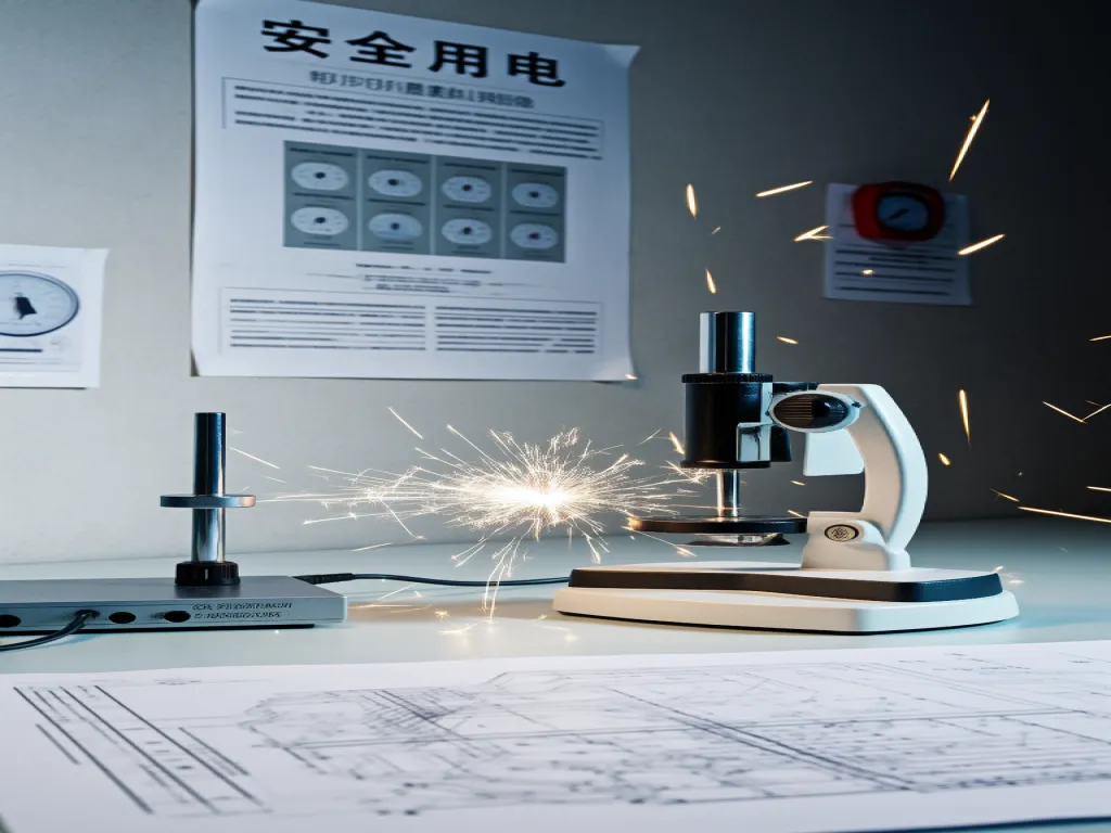 Testing rocker light switch safety with sparks flying