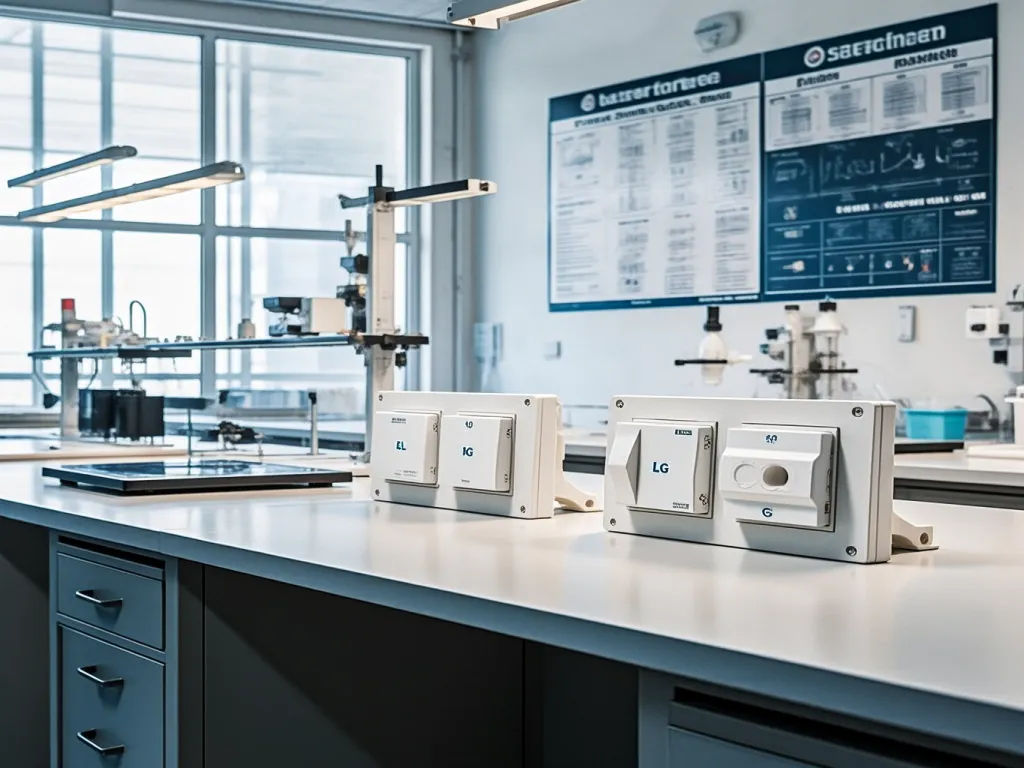 Multiple rocker switch panels on a lab table